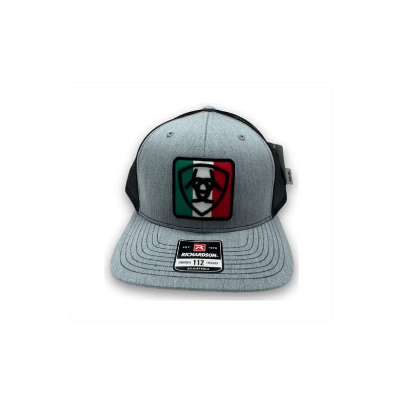 Gorra Ariat Gris Negro Trucker Logotipo México