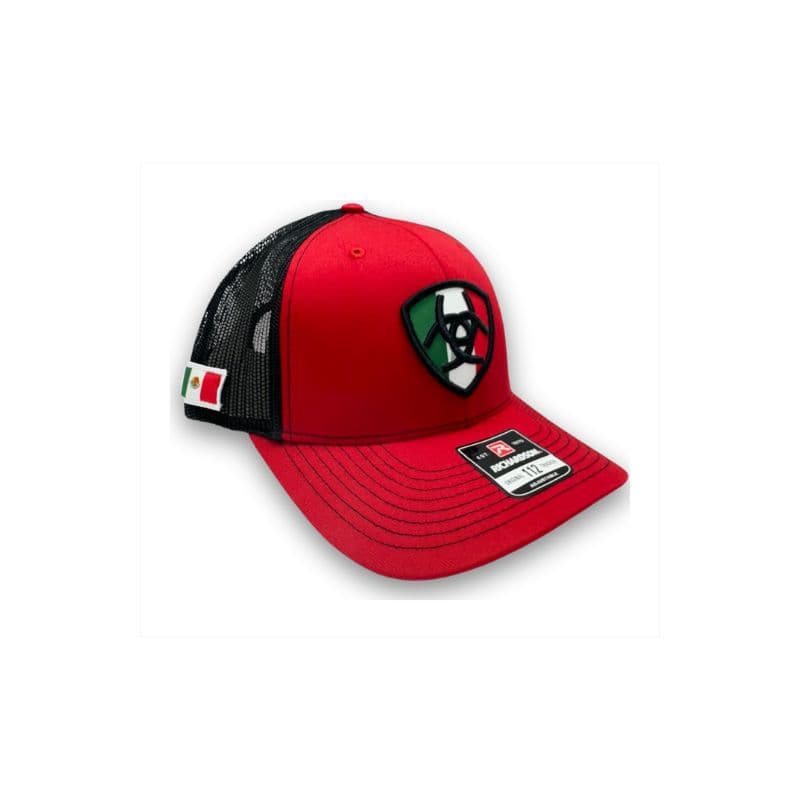 Gorra Ariat Rojo Negro Bordado México