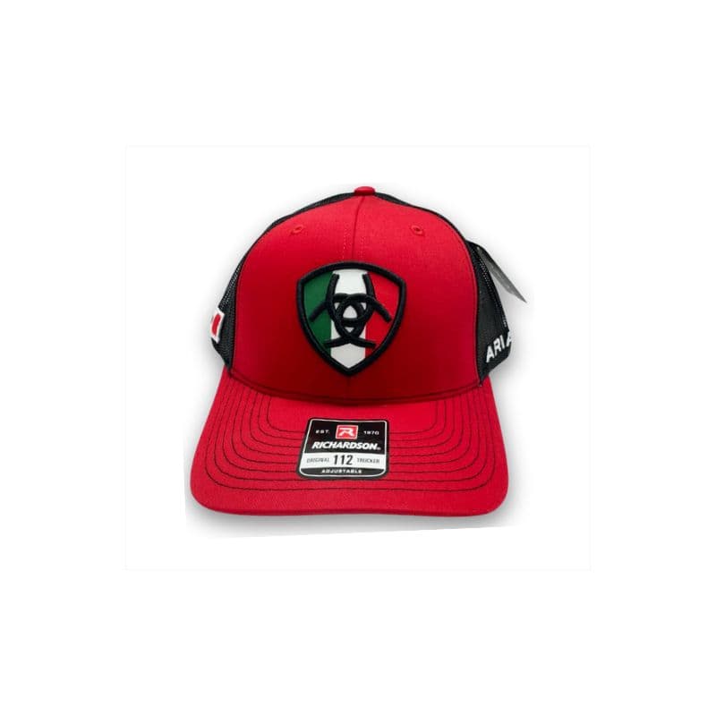 Gorra Ariat Rojo Negro Bordado México