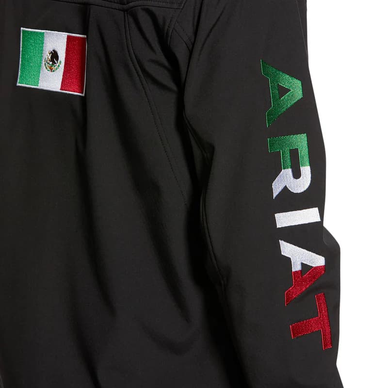 Chamarra Softshell Ariat Negra México con Bordados