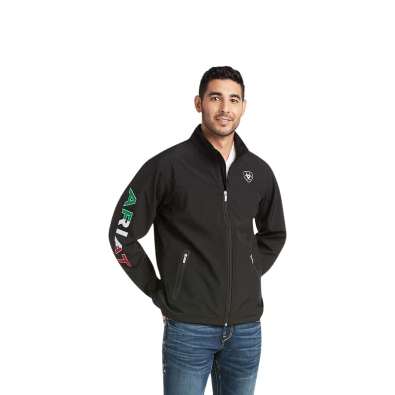 Chaqueta Softshell Equipo México con Bordados Tricolores