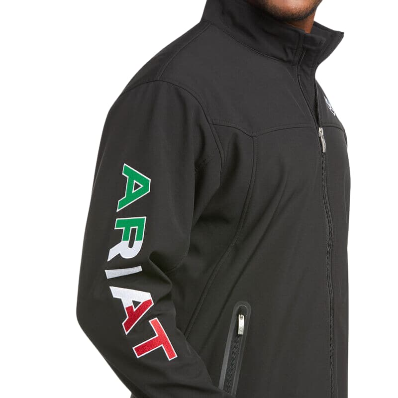 Chaqueta Softshell Equipo México con Bordados Tricolores