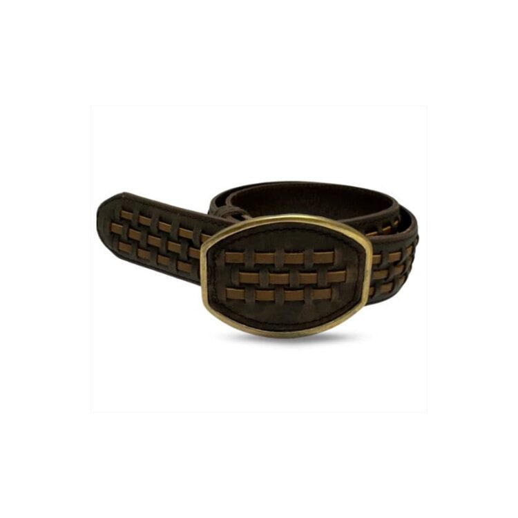 Cinturón de piel artesanal petatillo choco