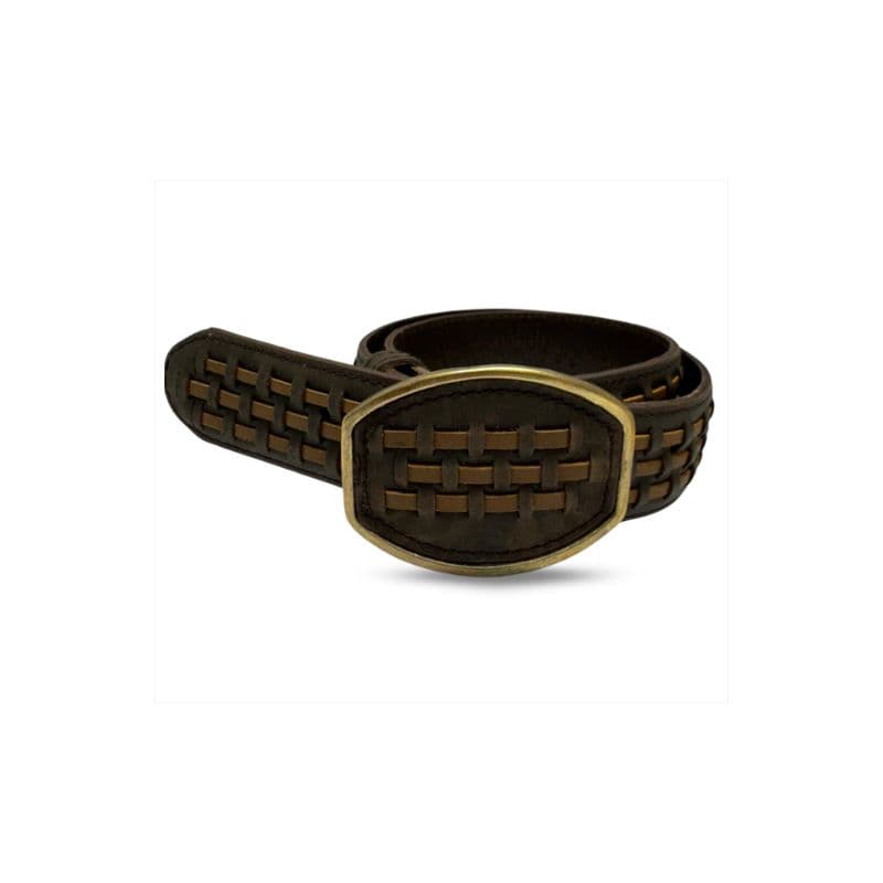 Cinturón de piel artesanal petatillo choco