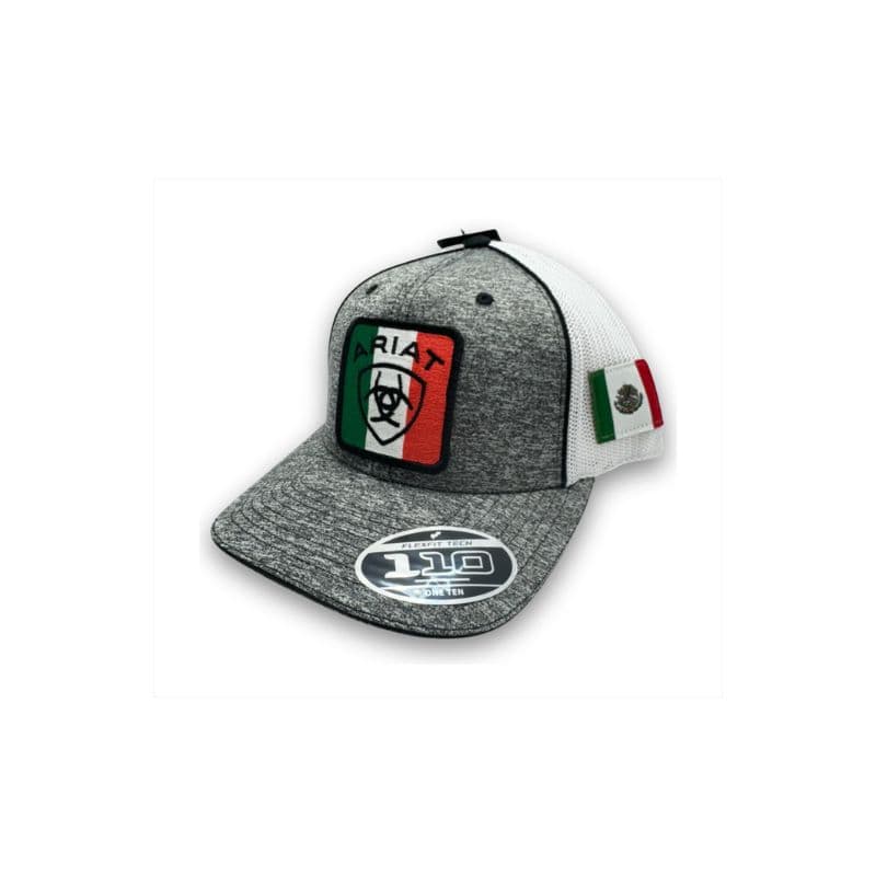Gorra Ariat Flexfit con diseño bandera mexicana