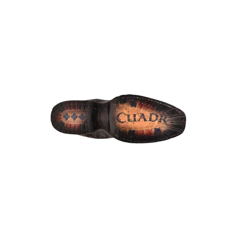 Bota urbana piel café pintada a mano para hombre