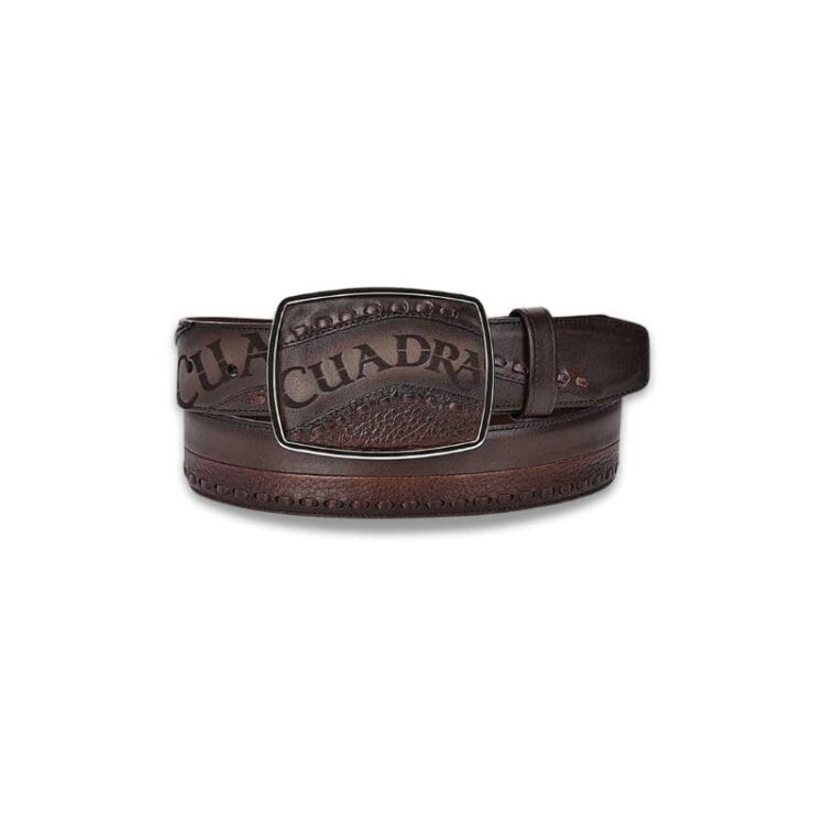 Cinturón western café chocolate Cuadra