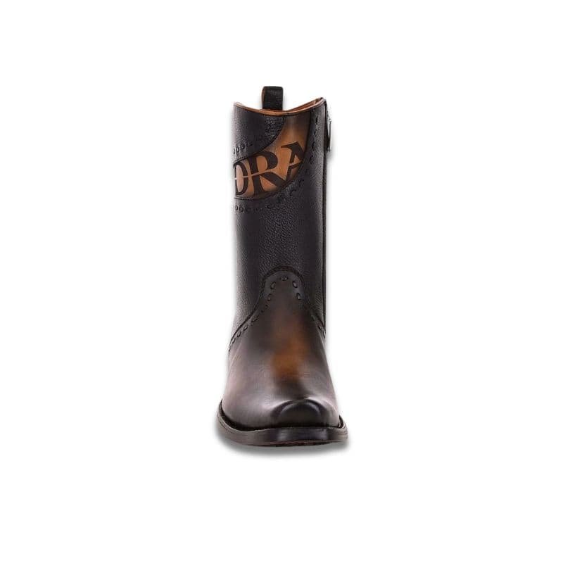 Bota de piel negra hombre Cuadra