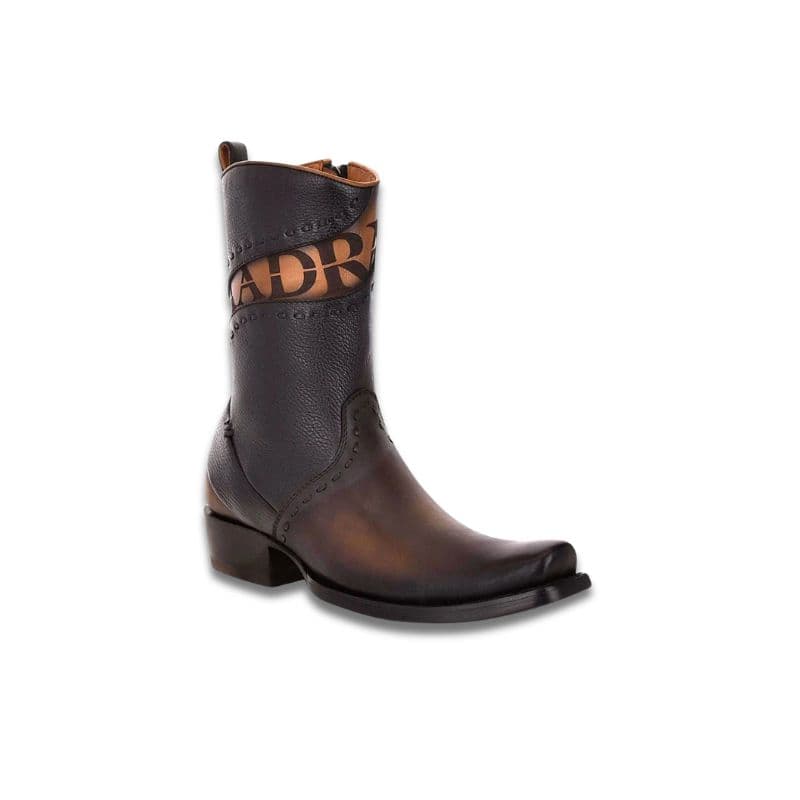 Bota de piel negra hombre Cuadra