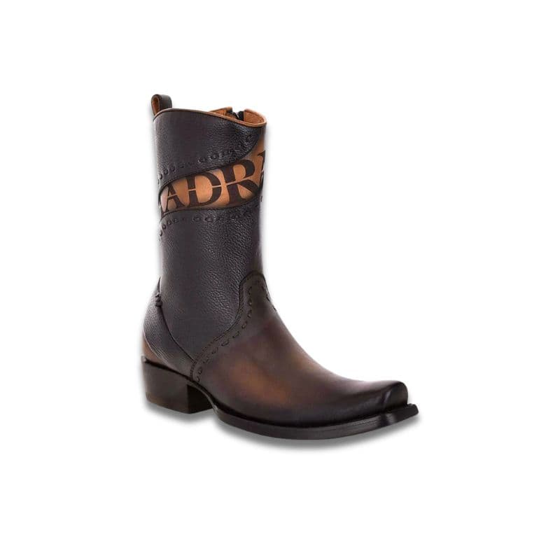 Bota de piel negra hombre Cuadra